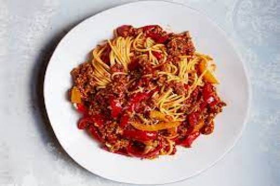 Lamb mixed spaghetti