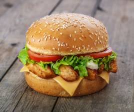 Chicken cheese fillet burger