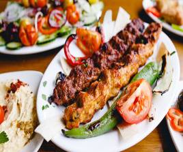 Lamb shish &  Chicken kofta kebab kombo