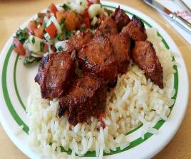 Lamb shish & rice box